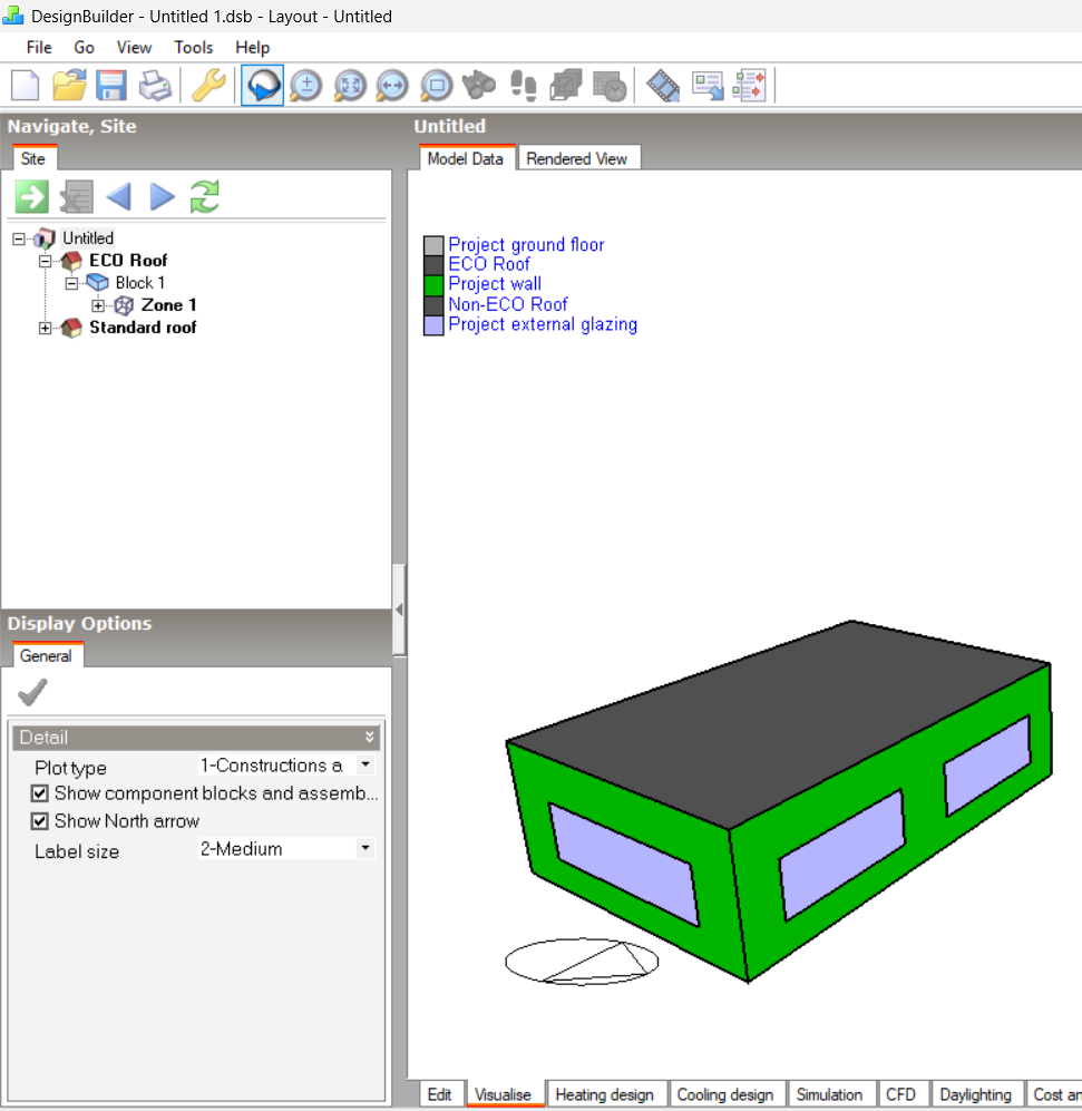 DesignBuilder Block Model